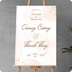 Bảng Welcome ngày Cưới